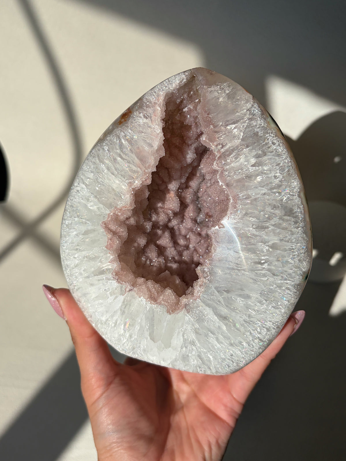 Pink Druzy Rainbow Amethyst Quartzy Freeform