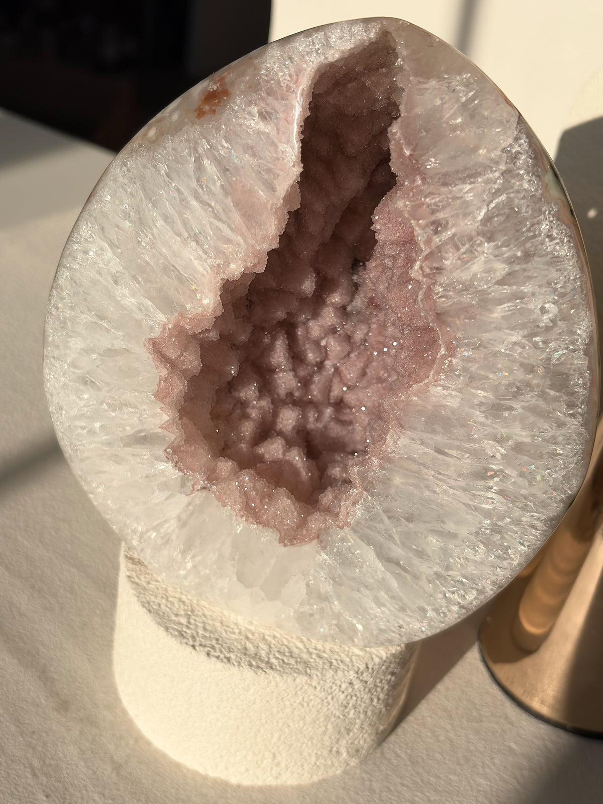Pink Druzy Rainbow Amethyst Quartzy Freeform