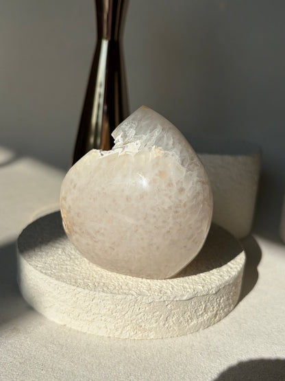 Pink Druzy Peppered Agate Freeform
