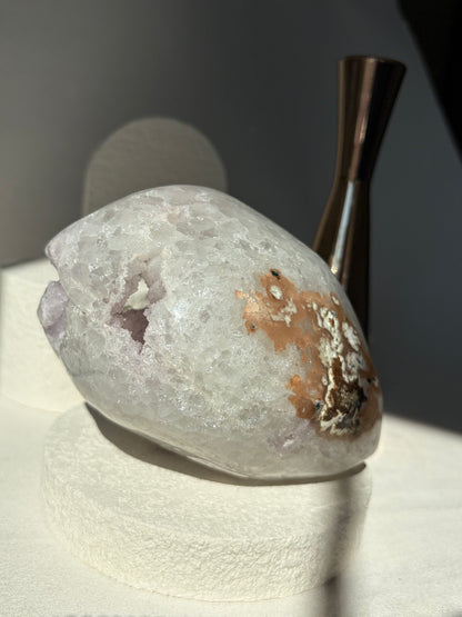 Lilac Pastel Rainbow Amethyst Quartz Druzy Geode