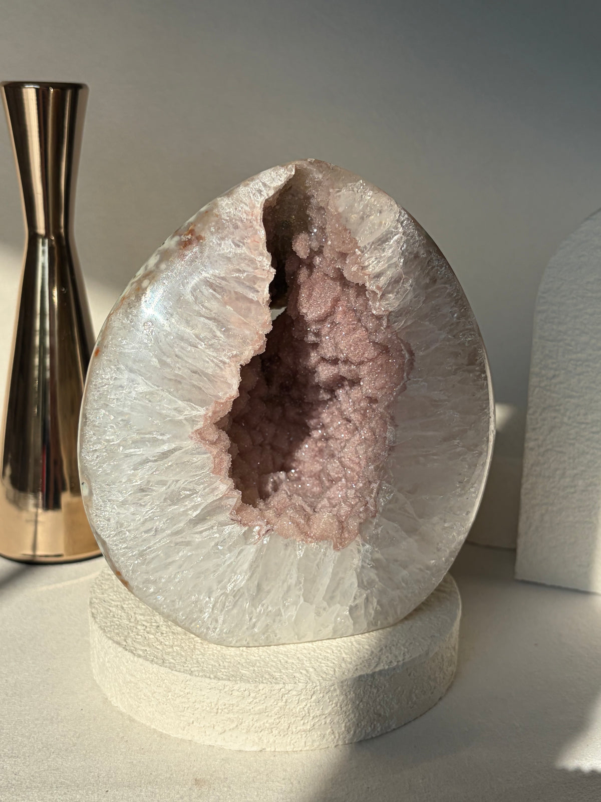 Pink Druzy Rainbow Amethyst Quartzy Freeform