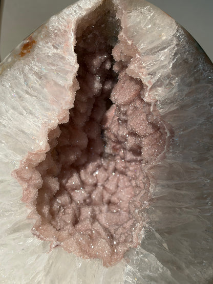 Pink Druzy Rainbow Amethyst Quartzy Freeform