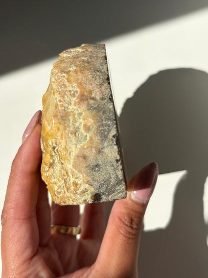 Blue Druzy Quartzy Agate Cut Base