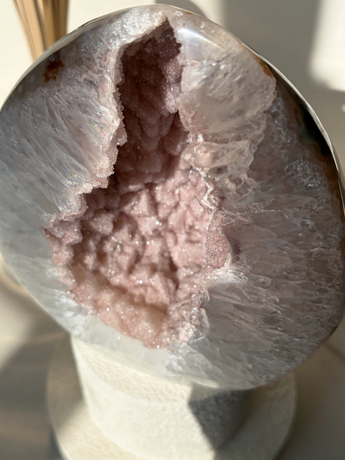 Pink Druzy Rainbow Amethyst Quartzy Freeform