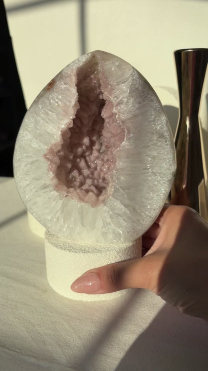 Pink Druzy Rainbow Amethyst Quartzy Freeform